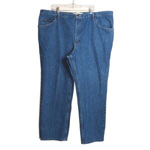 Lee Regular Fit Jeans Mens 48x30 Medium Wash Straight Leg High Rise 100% Cotton
